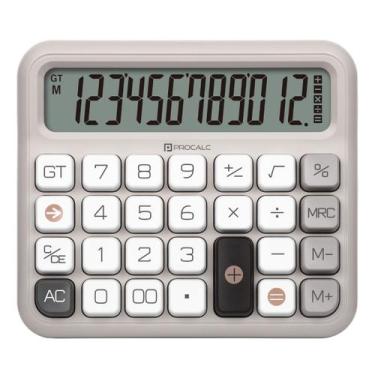 Imagem de Calculadora Mesa Cinza 12 Dígitos Procalc Pc315 Softkey