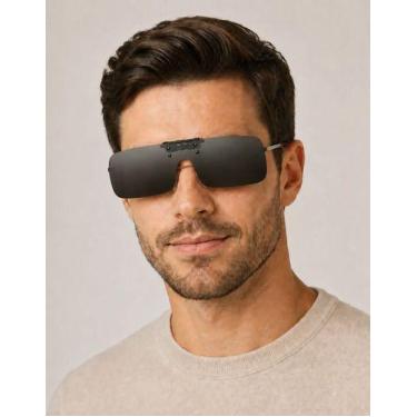 Imagem de Lentes Clip On para Óculos Polarizado Proteção UV400 - VINKIN, Preto