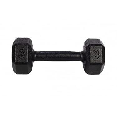 Imagem de Halter Sextavado de Ferro Fundido Pintado 3 Kg Preto