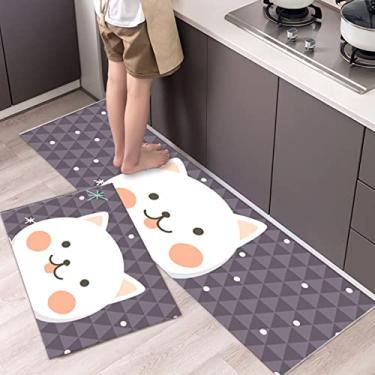 Imagem de jia cool 1 peça conjunto de tapetes de cozinha antiderrapante tapete de apoio para casa festa de feriado tapete vintage, para conjunto de tapetes de cozinha, (40,64 x 60,96 cm)