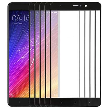 Imagem de LIYONG Peças sobressalentes de reposição 10 peças de lente de vidro externo para Xiaomi Mi 5s Plus (preto) peças de reparo (cor: preta)