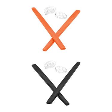 Imagem de Mryok Bocal de substituição para óculos de sol Oakley W Square Wire, Laranja e preto, One Size