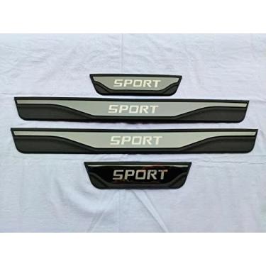 Imagem de GZBFTDH Proteção de Peitoril Soleira da Porta, para Opel Vauxhall Grandland X 2018-2022 Carro Acessórios, Aço Inoxidável Kick Plate Guard Pedal de Limiar Protetor, Peças para Automóveis