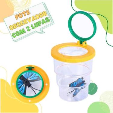 Imagem de Pote Observador Com Duas Lupas, Kit de Ciências Educativo e Divertido para Crianças