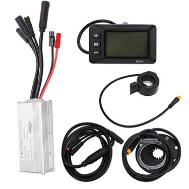 Imagem de Controlador de motor elétrico, kit de controle de motor sem escova 36V/48V 500W com visor LCD, sensor de freio leve 8C e acelerador de 130X, kit de conversão elétrica para elétrico