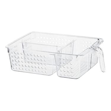 Imagem de Organizador Acrílico Alça 3 Divisórias 27X15 Ref3126