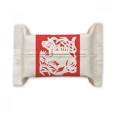 Imagem de Bolsa de linho de algodão com estampa de animal de boi e zodíaco da China