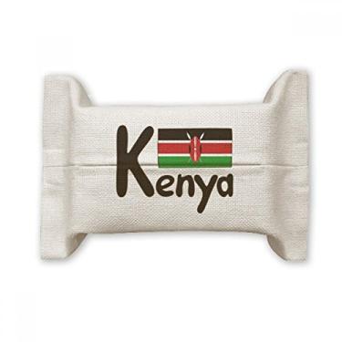 Imagem de Bolsa de linho de algodão com estampa preta da bandeira nacional Kenya