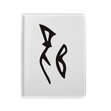 Imagem de Caderno de anotações de osso com sobrenome chinês, capa de goma