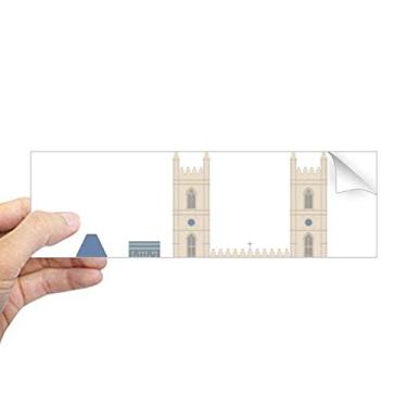 Imagem de DIYthinker Adesivo retangular para janela de notebook com marco e igreja da cidade do Canadá