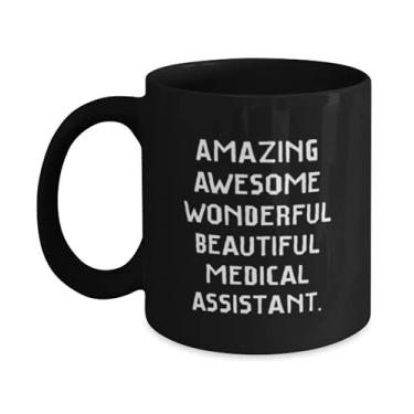 Imagem de Incrível incrível e maravilhoso assistente médico. Caneca de 325 ml, presente de assistente médico de amigos, copo legal para colegas de trabalho
