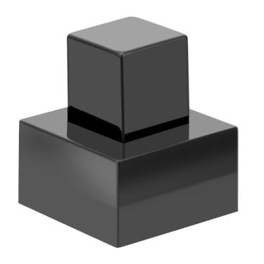 Imagem de Acabamento P/Registro Quadrado Preto ABS Padrão Docol 3/4