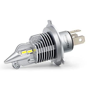 Imagem de Ruiandsion H4 Lâmpada de farol de LED para motocicleta, feixe alto/baixo 10-30V 9003 HB2 de substituição para farol de motocicleta, branco (pacote com 1)