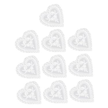Imagem de SHINEOFI 30 Peças Roupas e acessórios aplique de coração bordado ferro de coração pequeno em patches roupas de meninas remendo em forma de coração patch de renda amar fragmento Bandeira