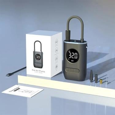 Imagem de Mini Calibrador Compressor Bomba Ar Pneu Carro Bike Moto