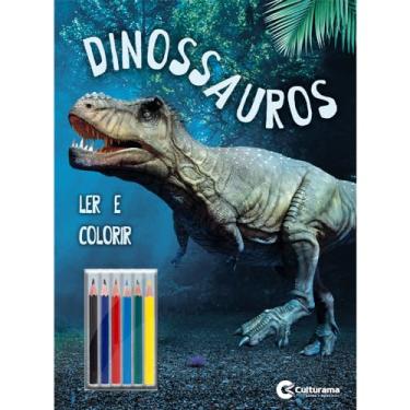 Imagem de Pop gigante ler e colorir com lapis - Dinossauros