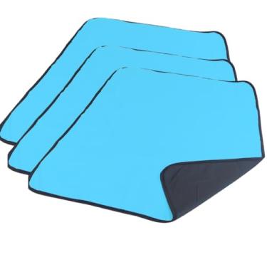 Imagem de Protetor Para Incontinência Urinária. Com Dupla Camada Absorvente e uma Impermeável. Kit com 3 ou Unitário. Tam 100x70cm (3, Azul)