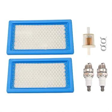 Imagem de Fremnily 2 peças 11013-7017 filtro de ar com filtro de combustível vela de ignição compatível com Kawasaki FH381V FH430V John JD MIU10998 X300 X300R X304 cortador de grama Husky 531308157 2153800 03748502