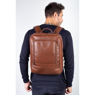 Imagem de Mochila de couro slim masculina Enzo-Masculino