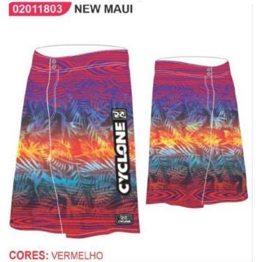 Imagem de Bermuda Tec-Tel Board Short Cyclone Australia North New Maui Masculino Adulto - Ref 02011803-Masculino