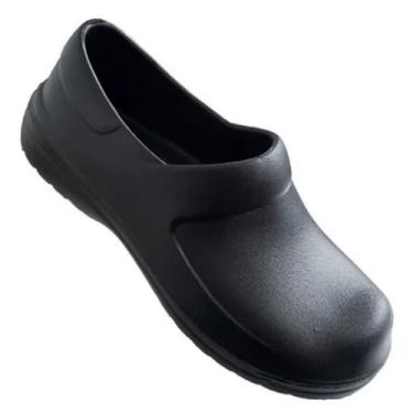 Imagem de Sapato Babuche Fechado Profissional Trabalho Cozinha Yvate (Preto Liso, BR, Adulto, Num...