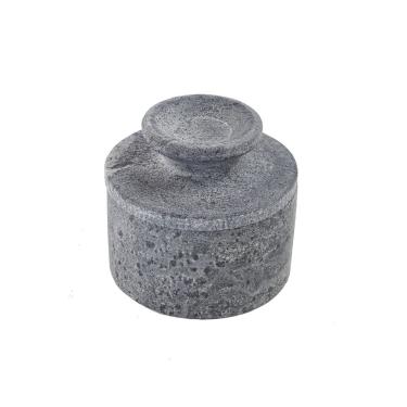 Imagem de Manteigueira Francesa Servir Decorar Pedra de Sabão 12cm