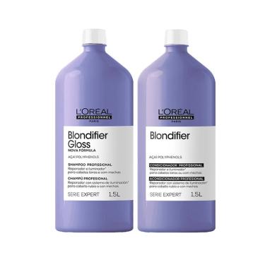 Imagem de Kit L'oréal Professionnel Serie Expert Blondifier Gloss – Shampoo E Condicionador 1500 Ml