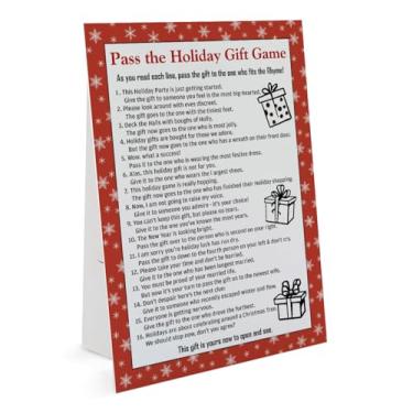 Imagem de Christmas Pass The Gift Game Standing Sign, Pass The Present Game, Pass The Gift Game, Christmas Party Game, Christmas Group Game, Holiday Party Game-SDPS01