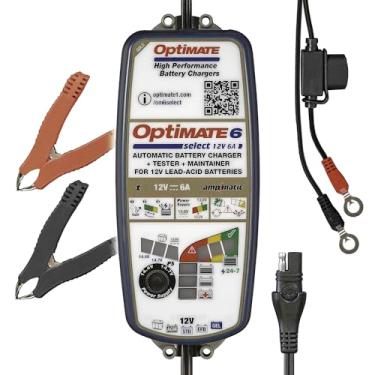Imagem de Optimate 6 Select - 12V 6A, carregador e mantenedor de bateria automotiva de alto desempenho para baterias premium AGM, de ciclo profundo e de motocicleta (TM-371)