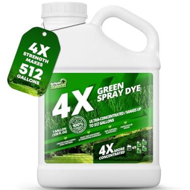 Imagem de Tinta spray verde 4 x – tinta indicadora de padrão de pulverização concentrada e tinta de marcação de fertilizante, marca e marcador de grama de gramado, marca facilmente onde você pulverizou, corante