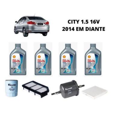 Imagem de Kit revisão troca de oleo honda city 1.5 2014 diante shell