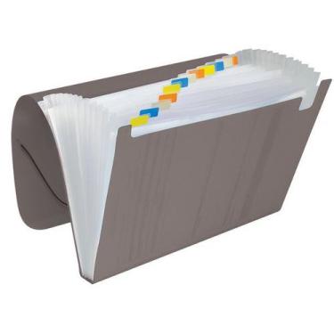 Imagem de Pasta Sanfonada Plastica Oficio 31 Divisórias - Cis, Fume