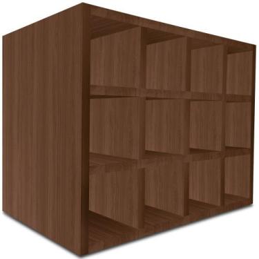 Imagem de Adega MDF Suporte Nicho De 12 Garrafas Vinho De Parede - Genus Móveis