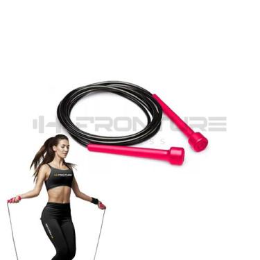 Imagem de Corda De Pular ROSA Exercício Funcional Academia Fitness Profissional 