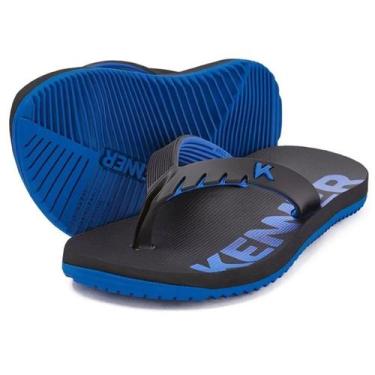 Imagem de Chinelo Infantil Kenner Red Kids - Preto e Azul, 33/34
