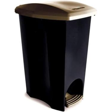 Imagem de Lixeira Ecoblack Com Pedal 50 Lts Plasútil - Plasutil
