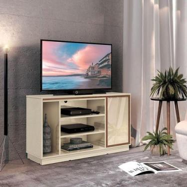 Imagem de Rack Liverpool Off White / Naturale - EDN Móveis - EDN Moveis