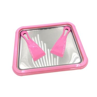 Imagem de Ｂｅｓｇａ Máquina de fazer placas de sorvete, bandeja de gelo frito doméstica de aço inoxidável, frigideira fria faça você mesmo, máquina de gelo laminado em