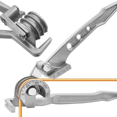 Imagem de Dobrador de tubos dobrador de tubo de cobre de 180°, dobrador de tubo catraca para tubos de 0,9 cm, 1/10.2 cm, 5/40.6 cm, para cobre, latão, alumínio e tubos de aço fino
