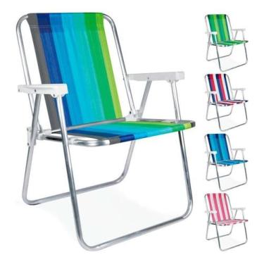 Imagem de Cadeira De Praia Alta Bel Fix Em Alumínio Sortidas - 25500