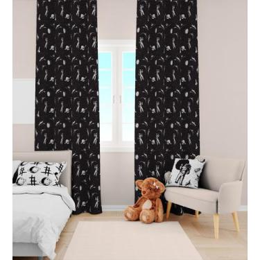 Imagem de Kit Quarto Infantil Estrelado Astronauta Preto e Branco - 3 Itens - Co