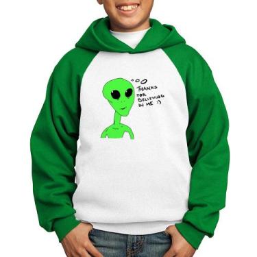 Imagem de Moletom Infantil Thank's For Believing In Me Alien - Foca na Moda, Bra