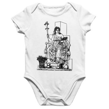 Imagem de Body Bebê Algodão Deusa Ceres - Foca na Moda, Branco, G