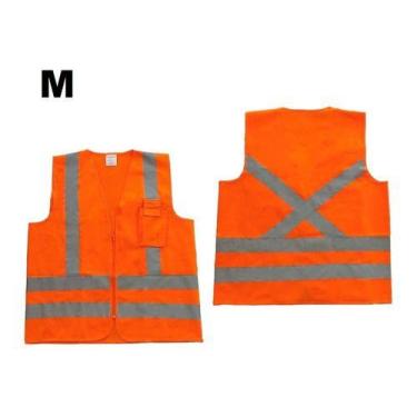 Imagem de Colete Segurança Refletivo Motoboy Obra Ziper Com Bolso 3 Un - PROTEPL