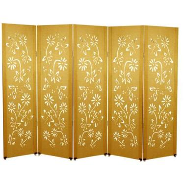 Imagem de Biombo Margarida 5 Folhas c/ 10 Pezinhos - ComercialMasul