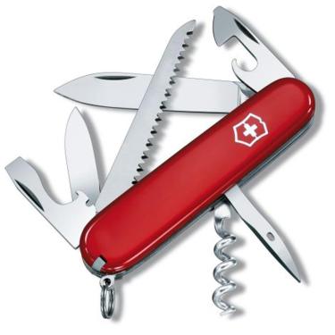 Imagem de Victorinox Canivete suíço Camper, canivete suíço de 13 funções com lâmina grande, chave de fenda, pinça e chaveiro - vermelho