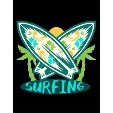 Imagem de Surfing Surfer Surfing 3 Notebook: 100 blank lined pages, 8.5x11in