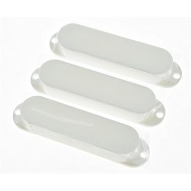 Imagem de KAISH ST Strat Capa de captador de guitarra de bobina única fechada selada para captador de guitarra para Stratocaster/Strat branco