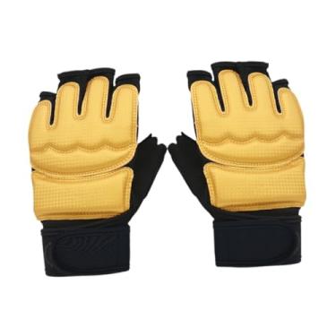 Imagem de YIJU Luvas de kickboxing mma luvas profissionais meio dedo equipamento de proteção para sparring muay thai esportes luta saco de pancadas, M