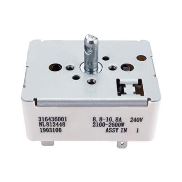 Imagem de Luojiedejinbiao Interruptor de superfície giratório manual adequado para Kenmore, Frigidaire, Crosley, Gibson, Kelvinator, Tappan e Westinghouse - 316436001